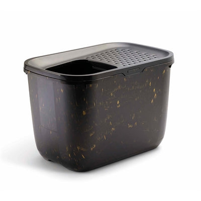 Savic Katzentoilette Hop In Marmor Schwarz/Gold